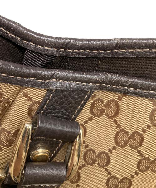 GUCCI（グッチ）GUCCI (グッチ) アビートートバッグ ベージュ×ブラウンの古着・服飾アイテム
