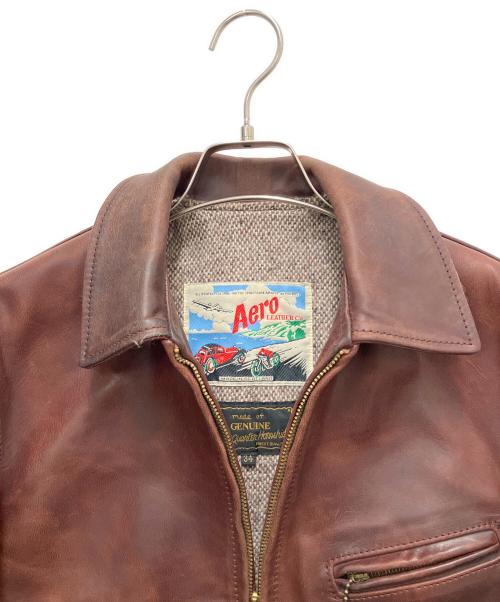 Aero LEATHER（エアロレザー）Aero LEATHER (エアロレザー) レザージャケット ブラウン サイズ:SIZE 34の古着・服飾アイテム