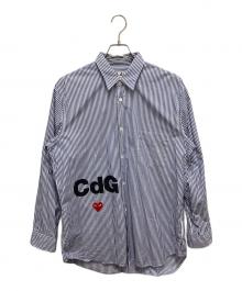 PLAY COMME des GARCONS（プレイコムデギャルソン）の古着「長袖シャツ」｜ブルー×ホワイト