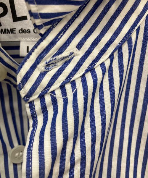 PLAY COMME des GARCONS（プレイコムデギャルソン）PLAY COMME des GARCONS (プレイコムデギャルソン) 長袖シャツ ブルー×ホワイト サイズ:SIZE Lの古着・服飾アイテム