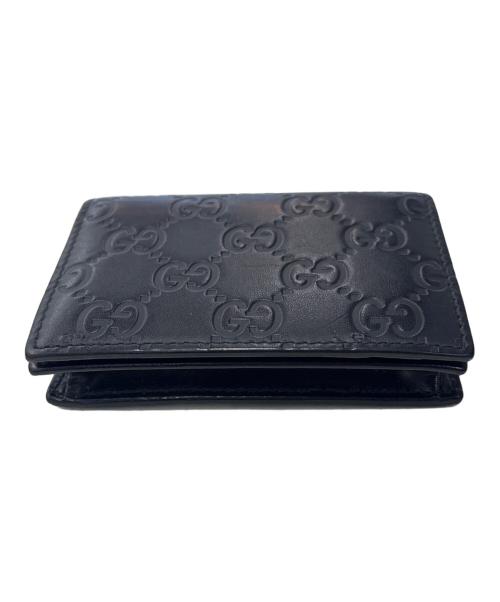 GUCCI（グッチ）GUCCI (グッチ) カードケース　グッチッシマ ブラックの古着・服飾アイテム