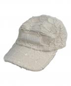 SUPREMEシュプリーム）の古着「Frayed Croc Denim Camp Cap」｜ホワイト
