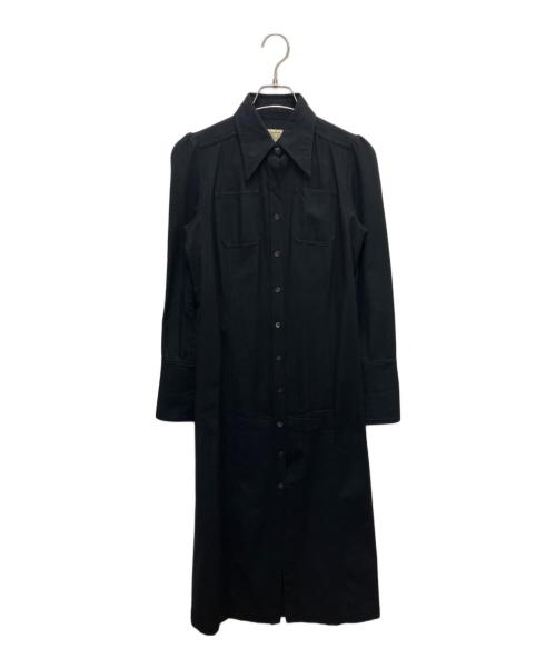 DRIES VAN NOTEN（ドリスヴァンノッテン）DRIES VAN NOTEN (ドリスヴァンノッテン) シャツワンピース ブラック サイズ:SIZE 36の古着・服飾アイテム