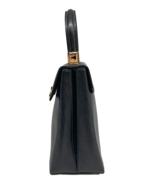 Salvatore Ferragamo（サルヴァトーレ フェラガモ）Salvatore Ferragamo (サルヴァトーレ フェラガモ) 2WAYショルダーバッグ　ガンチーニ ブラックの古着・服飾アイテム