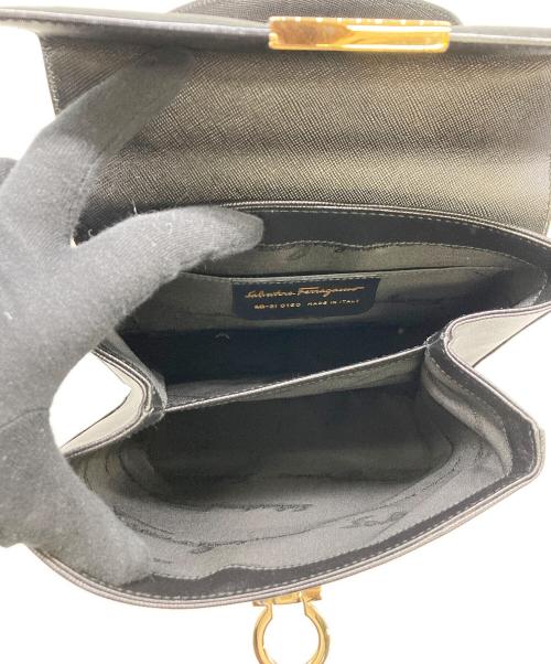 Salvatore Ferragamo（サルヴァトーレ フェラガモ）Salvatore Ferragamo (サルヴァトーレ フェラガモ) 2WAYショルダーバッグ　ガンチーニ ブラックの古着・服飾アイテム