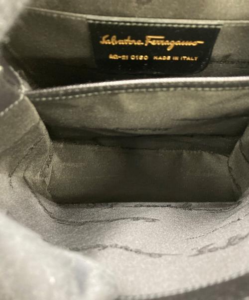 Salvatore Ferragamo（サルヴァトーレ フェラガモ）Salvatore Ferragamo (サルヴァトーレ フェラガモ) 2WAYショルダーバッグ　ガンチーニ ブラックの古着・服飾アイテム