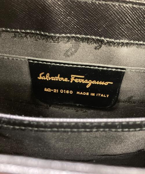 Salvatore Ferragamo（サルヴァトーレ フェラガモ）Salvatore Ferragamo (サルヴァトーレ フェラガモ) 2WAYショルダーバッグ　ガンチーニ ブラックの古着・服飾アイテム