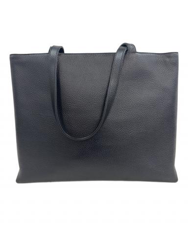 【1/4までセール中】HushTug ハッシュタグ レザートート ブラック 中古・古着通販】HUSHTUG (ハッシュタグ) レザートートバッグ ブラック