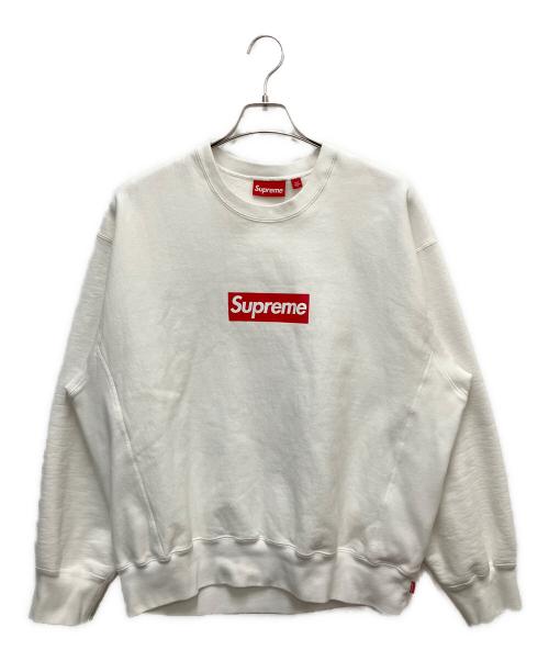 SUPREME（シュプリーム）SUPREME (シュプリーム) WASHED BOX LOGO CREWNECK ホワイト サイズ:SIZE Lの古着・服飾アイテム