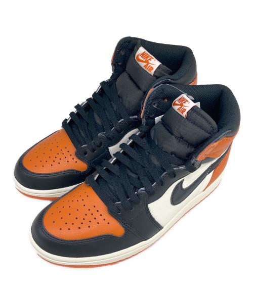 NIKE（ナイキ）NIKE (ナイキ) AIR JORDAN 1 RETRO HIGH OG ホワイト×オレンジ サイズ:SIZE 26.5cmの古着・服飾アイテム