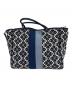 Kate Spade (ケイトスペード) フラワージャガードトートバッグ ネイビー：12000円