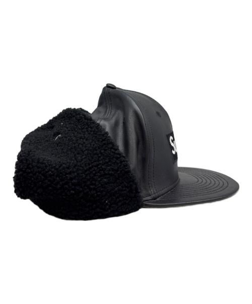 SUPREME（シュプリーム）Supreme (シュプリーム) New Era (ニューエラ) Leather Earflap ブラックの古着・服飾アイテム
