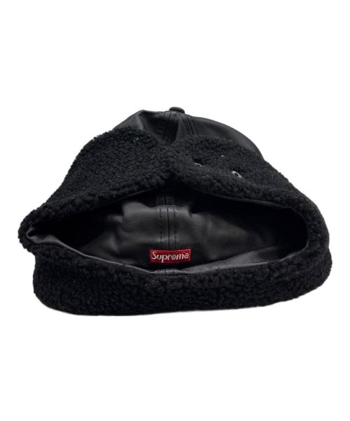 SUPREME（シュプリーム）Supreme (シュプリーム) New Era (ニューエラ) Leather Earflap ブラックの古着・服飾アイテム