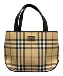 BURBERRY LONDON（バーバリーロンドン）の古着「トートバッグ　ノバチェック」｜ベージュ