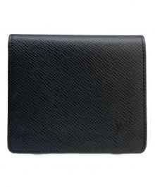 LOUIS VUITTON（ルイ ヴィトン）の古着「2つ折り財布　ポルト ビエ 3カルト クレディ」｜ブラック
