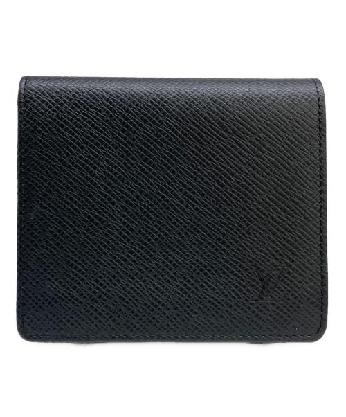 LOUIS VUITTON（ルイ ヴィトン）LOUIS VUITTON (ルイ ヴィトン) 2つ折り財布　ポルト ビエ 3カルト クレディ ブラックの古着・服飾アイテム