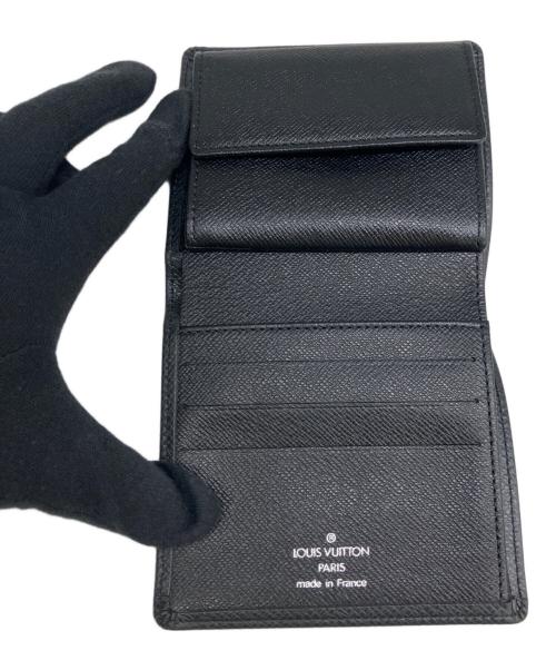 LOUIS VUITTON（ルイ ヴィトン）LOUIS VUITTON (ルイ ヴィトン) 2つ折り財布　ポルト ビエ 3カルト クレディ ブラックの古着・服飾アイテム