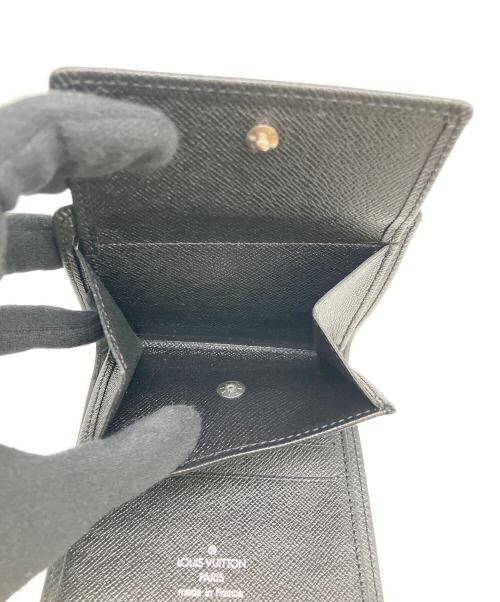 LOUIS VUITTON（ルイ ヴィトン）LOUIS VUITTON (ルイ ヴィトン) 2つ折り財布　ポルト ビエ 3カルト クレディ ブラックの古着・服飾アイテム