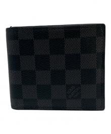 LOUIS VUITTON（ルイ ヴィトン）の古着「ダミエ・グラフィット　　ポルトフォイユ・マルコ」｜ブラック
