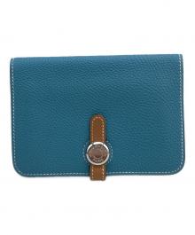 HERMES（エルメス）の古着「2つ折り財布　ドゴンGM」｜スカイブルー