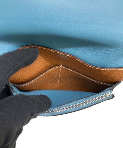 HERMES（エルメス）HERMES (エルメス) 2つ折り財布　ドゴンGM スカイブルーの古着・服飾アイテム