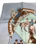 中古・古着 HERMES (エルメス) カレ90　シャンティイ城馬の博物館 スカイブルー：25000円