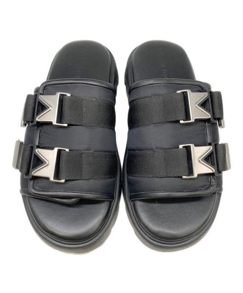 BOTTEGA VENETA（ボッテガベネタ）BOTTEGA VENETA (ボッテガベネタ) ダブルバックルサンダル ブラック サイズ:SIZE 44（約28.5cm〜29.0cm相当）の古着・服飾アイテム