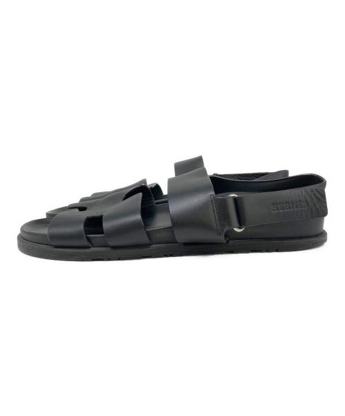 HERMES（エルメス）HERMES (エルメス) サンダル　GENIUS/ジニアス ブラック サイズ:SIZE 44.5（約29.0cm〜29.5cm相当）の古着・服飾アイテム