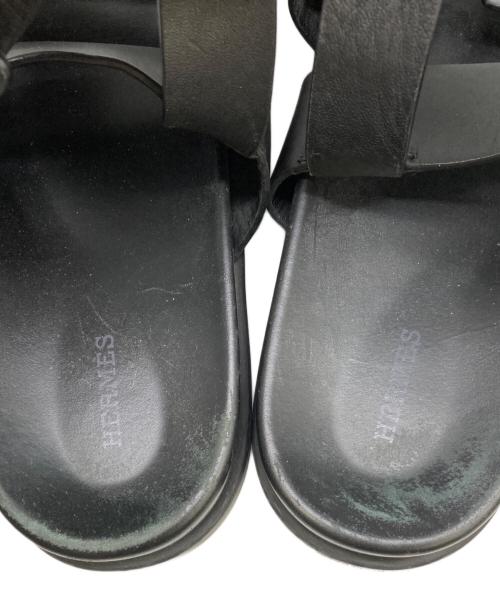 HERMES（エルメス）HERMES (エルメス) サンダル　GENIUS/ジニアス ブラック サイズ:SIZE 44.5（約29.0cm〜29.5cm相当）の古着・服飾アイテム