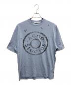 Acne studiosアクネ ストゥディオズ）の古着「ダメージロゴTシャツ」｜ブルー