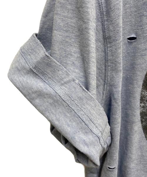 Acne studios（アクネ ストゥディオズ）Acne studios (アクネ ストゥディオズ) ダメージロゴTシャツ ブルー サイズ:SIZE Sの古着・服飾アイテム