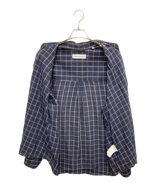 OUR LEGACY（アワーレガシー）OUR LEGACY (アワーレガシー) ABOVE SHIRT Dark Mediterranean Check ネイビー サイズ:SIZE 44の古着・服飾アイテム