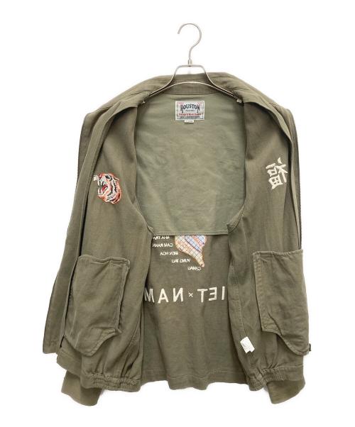 HOUSTON（ヒューストン）HOUSTON (ヒューストン) ベトナムジャケット オリーブ サイズ:SIZE XLの古着・服飾アイテム
