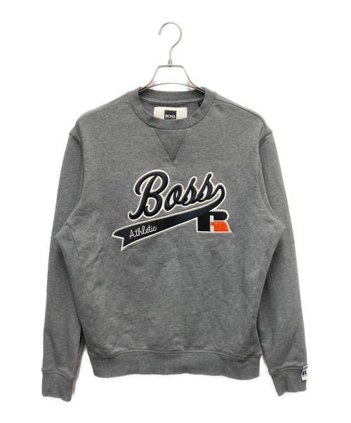 HUGO BOSS（ヒューゴ ボス）HUGO BOSS (ヒューゴ ボス) RUSSELL ATHLETIC (ラッセルアスレチック) スウェット グレー サイズ:SIZE Sの古着・服飾アイテム