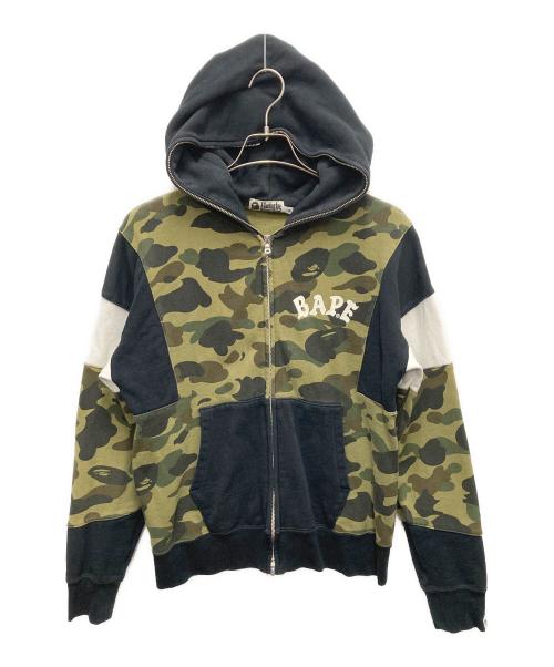 A BATHING APE（アベイシングエイプ）A BATHING APE (アベイシングエイプ) ジップパーカー ブラック サイズ:SIZE Mの古着・服飾アイテム