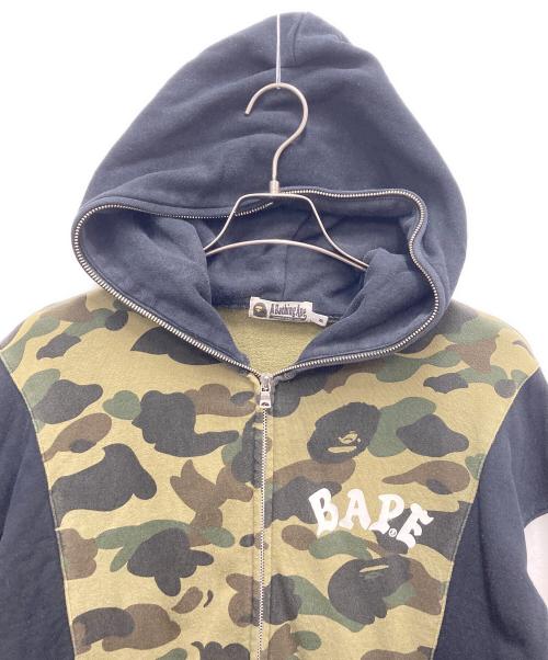 A BATHING APE（アベイシングエイプ）A BATHING APE (アベイシングエイプ) ジップパーカー ブラック サイズ:SIZE Mの古着・服飾アイテム