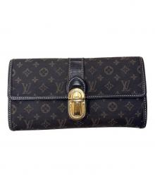 LOUIS VUITTON（ルイ ヴィトン）の古着「長財布　モノグラム イディール　ポルトフォイユ・サラ」｜ブラウン