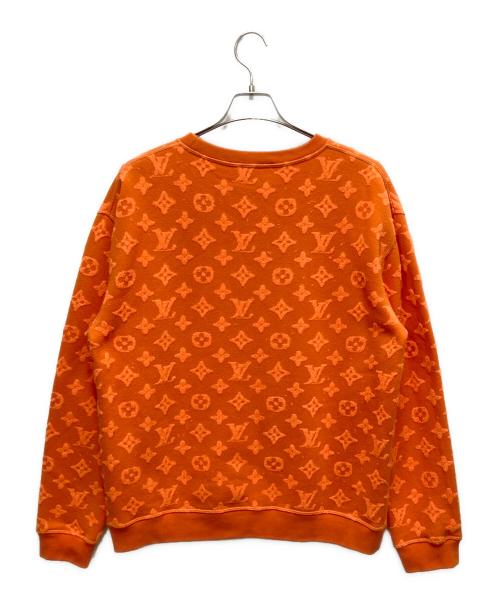 LOUIS VUITTON（ルイ ヴィトン）LOUIS VUITTON (ルイ ヴィトン) フルモノグラムジャカードクルーネックニットスウェット オレンジ サイズ:SIZE Mの古着・服飾アイテム