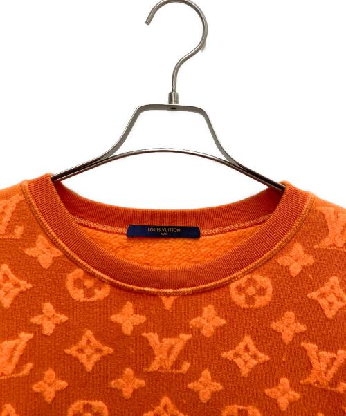 LOUIS VUITTON（ルイ ヴィトン）LOUIS VUITTON (ルイ ヴィトン) フルモノグラムジャカードクルーネックニットスウェット オレンジ サイズ:SIZE Mの古着・服飾アイテム
