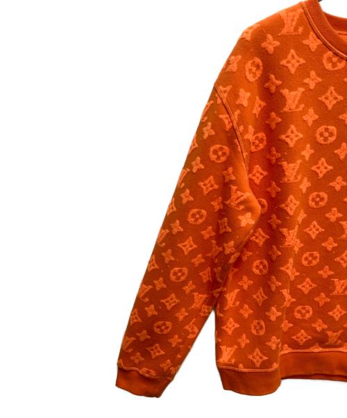 LOUIS VUITTON（ルイ ヴィトン）LOUIS VUITTON (ルイ ヴィトン) フルモノグラムジャカードクルーネックニットスウェット オレンジ サイズ:SIZE Mの古着・服飾アイテム