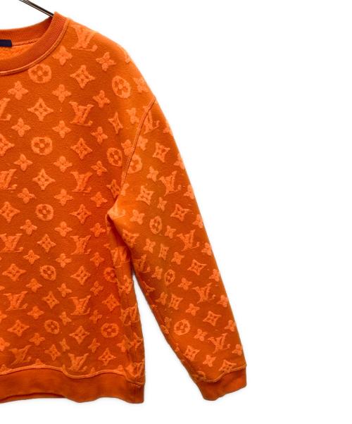LOUIS VUITTON（ルイ ヴィトン）LOUIS VUITTON (ルイ ヴィトン) フルモノグラムジャカードクルーネックニットスウェット オレンジ サイズ:SIZE Mの古着・服飾アイテム