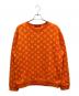 LOUIS VUITTON（ルイ ヴィトン）の古着「フルモノグラムジャカードクルーネックニットスウェット」｜オレンジ