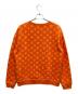 LOUIS VUITTON (ルイ ヴィトン) フルモノグラムジャカードクルーネックニットスウェット オレンジ サイズ:SIZE M：60000円
