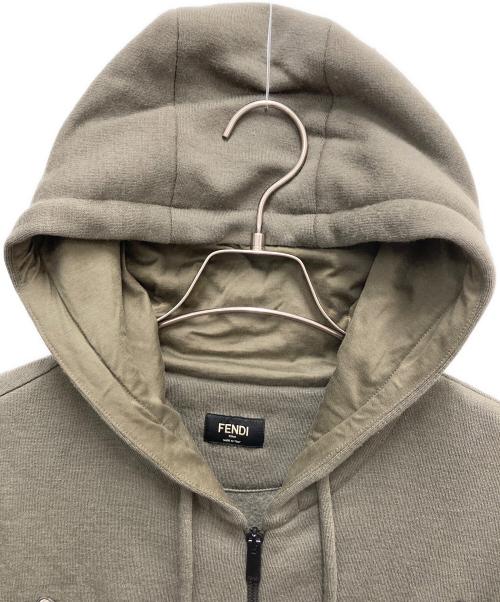 FENDI（フェンディ）FENDI (フェンディ) ジップパーカー オリーブ サイズ:SIZE 48（M～Lサイズ相当）の古着・服飾アイテム