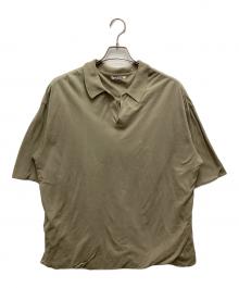 AURALEE（オーラリー）の古着「HIGH GAUGE PIQUE DOUBLE CLOTH SKIPPER POLO」｜オリーブ