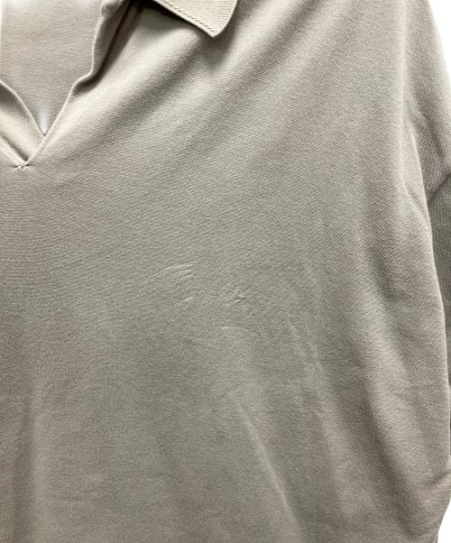 AURALEE（オーラリー）AURALEE (オーラリー) HIGH GAUGE PIQUE DOUBLE CLOTH SKIPPER POLO オリーブ サイズ:SIZE 4の古着・服飾アイテム