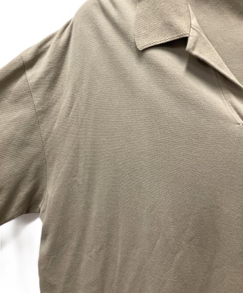 AURALEE（オーラリー）AURALEE (オーラリー) HIGH GAUGE PIQUE DOUBLE CLOTH SKIPPER POLO オリーブ サイズ:SIZE 4の古着・服飾アイテム