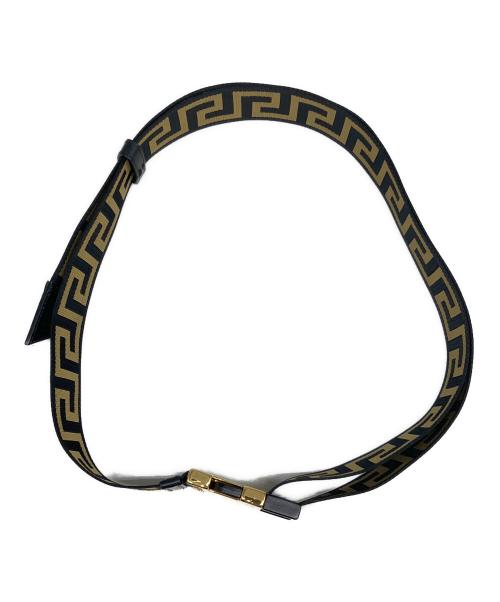 VERSACE（ヴェルサーチェ）VERSACE (ヴェルサーチェ) ベルト ゴールド×ブラックの古着・服飾アイテム