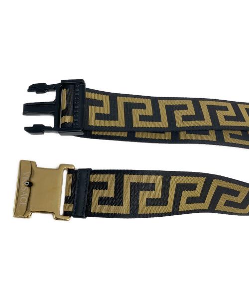 VERSACE（ヴェルサーチェ）VERSACE (ヴェルサーチェ) ベルト ゴールド×ブラックの古着・服飾アイテム