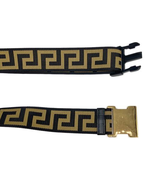 VERSACE（ヴェルサーチェ）VERSACE (ヴェルサーチェ) ベルト ゴールド×ブラックの古着・服飾アイテム